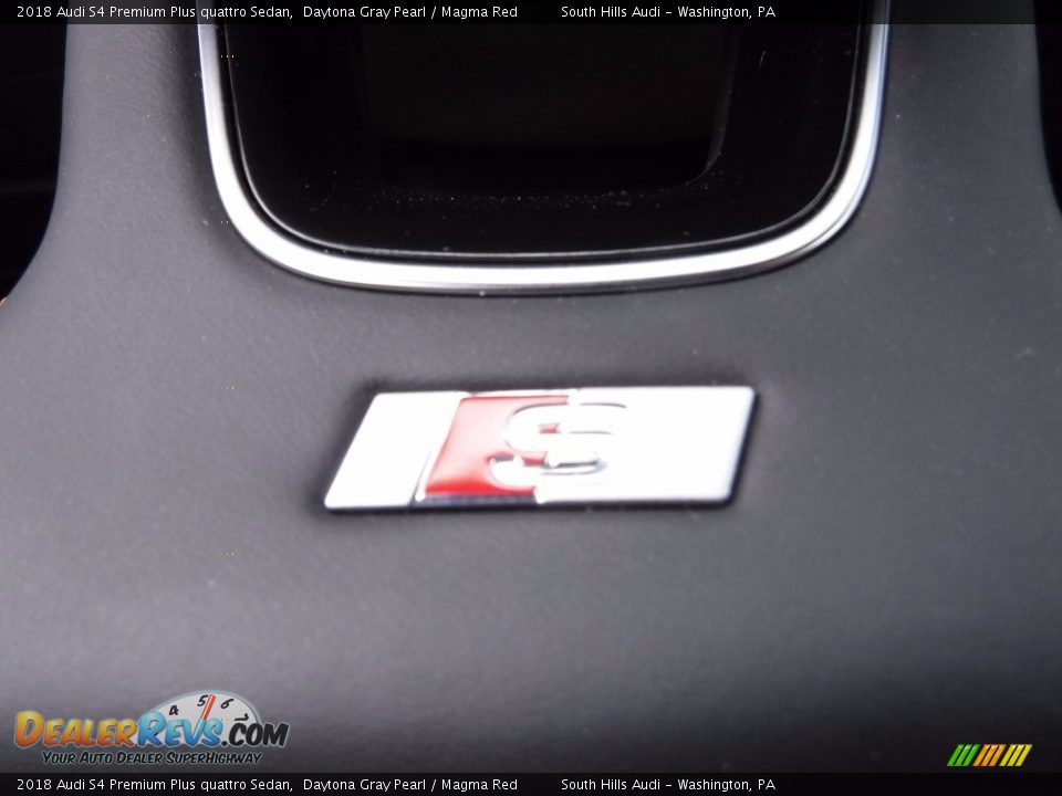 2018 Audi S4 Premium Plus quattro Sedan Daytona Gray Pearl / Magma Red Photo #36