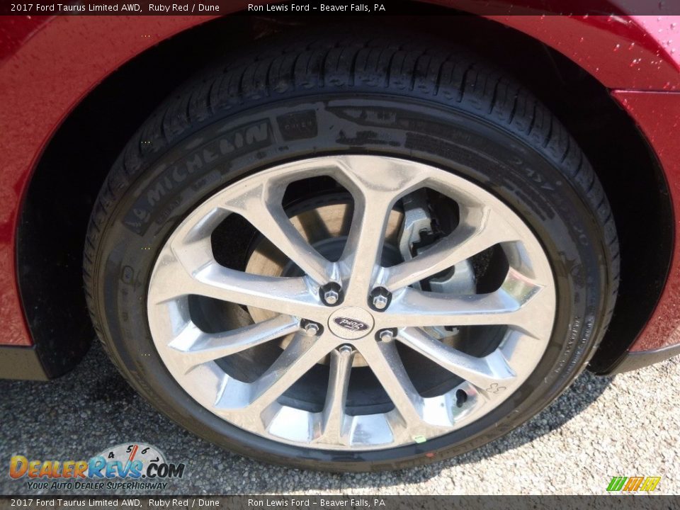 2017 Ford Taurus Limited AWD Ruby Red / Dune Photo #9