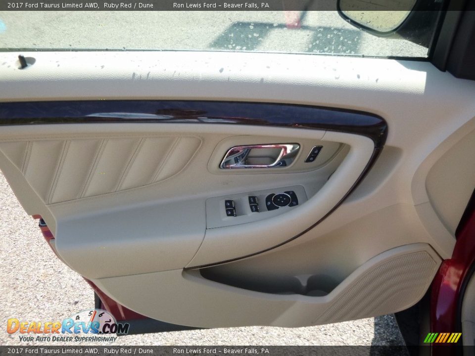 2017 Ford Taurus Limited AWD Ruby Red / Dune Photo #13