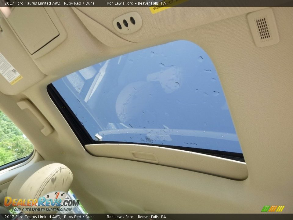 2017 Ford Taurus Limited AWD Ruby Red / Dune Photo #15