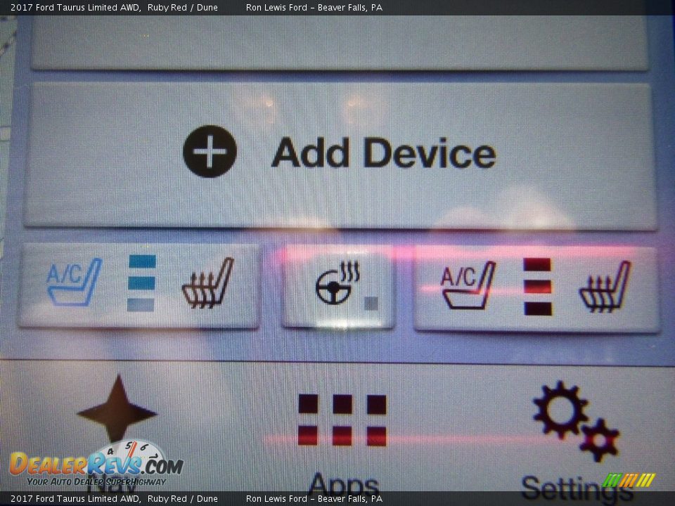 2017 Ford Taurus Limited AWD Ruby Red / Dune Photo #18