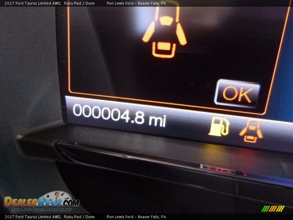 2017 Ford Taurus Limited AWD Ruby Red / Dune Photo #20