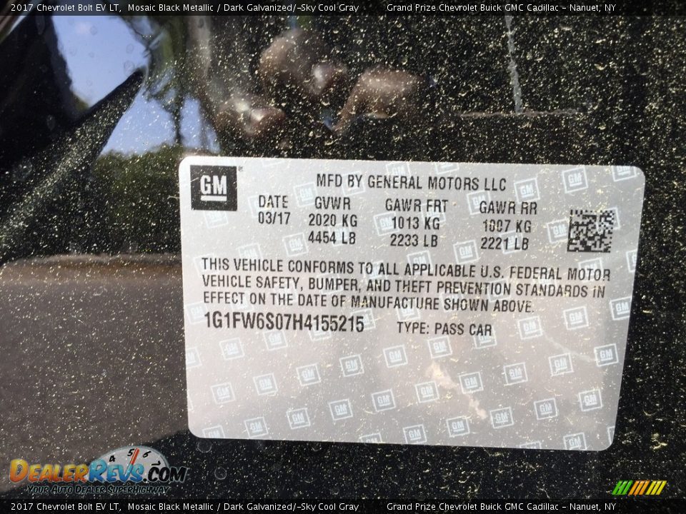 2017 Chevrolet Bolt EV LT Mosaic Black Metallic / Dark Galvanized/­Sky Cool Gray Photo #11