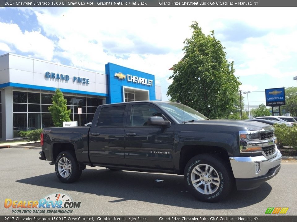 2017 Chevrolet Silverado 1500 LT Crew Cab 4x4 Graphite Metallic / Jet Black Photo #3