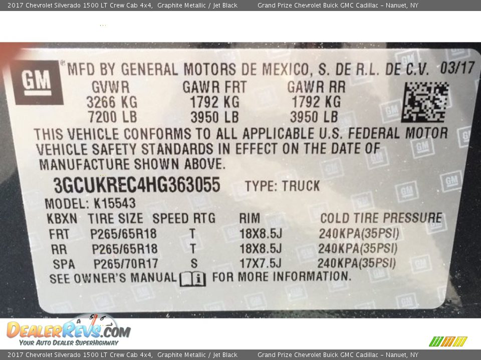 2017 Chevrolet Silverado 1500 LT Crew Cab 4x4 Graphite Metallic / Jet Black Photo #11