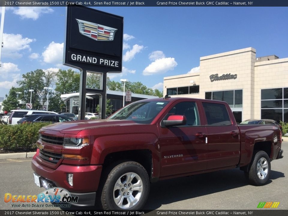 2017 Chevrolet Silverado 1500 LT Crew Cab 4x4 Siren Red Tintcoat / Jet Black Photo #1