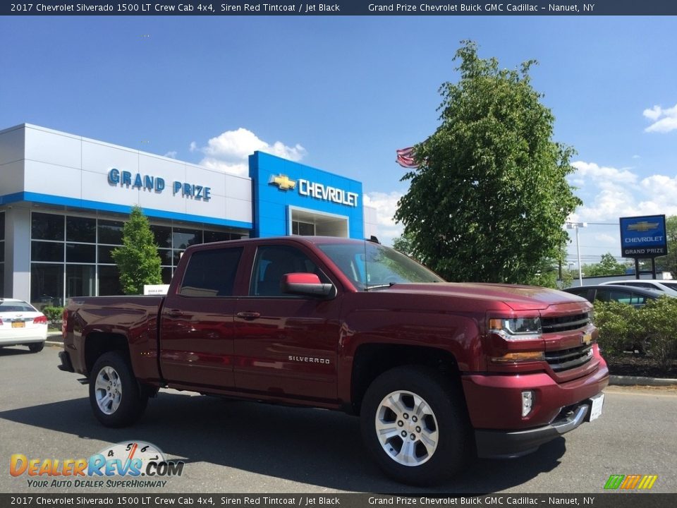 2017 Chevrolet Silverado 1500 LT Crew Cab 4x4 Siren Red Tintcoat / Jet Black Photo #3