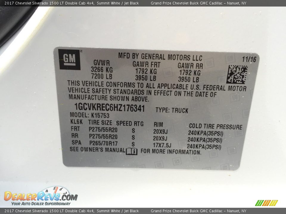 2017 Chevrolet Silverado 1500 LT Double Cab 4x4 Summit White / Jet Black Photo #11