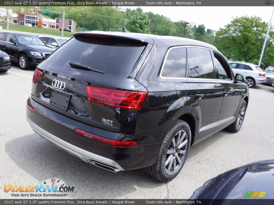 2017 Audi Q7 3.0T quattro Premium Plus Orca Black Metallic / Nougat Brown Photo #11