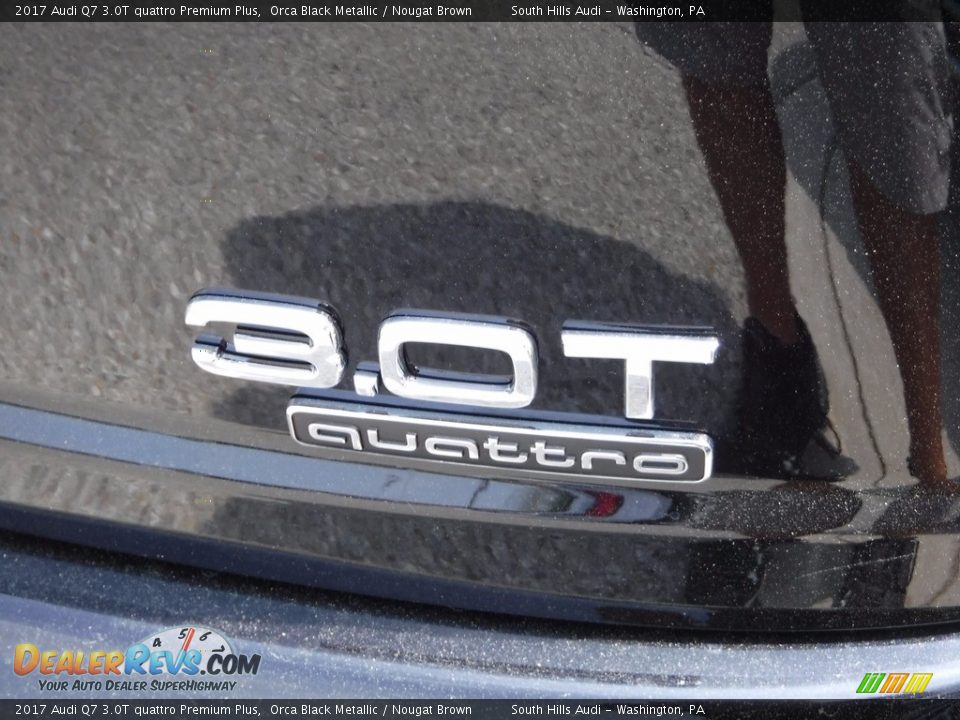 2017 Audi Q7 3.0T quattro Premium Plus Orca Black Metallic / Nougat Brown Photo #12