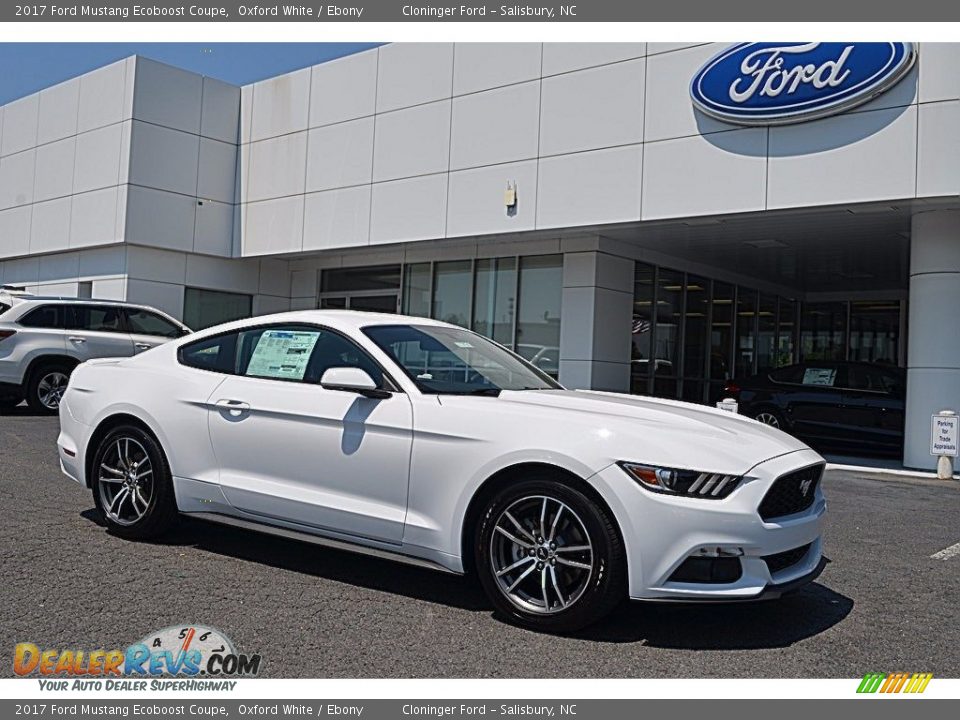 2017 Ford Mustang Ecoboost Coupe Oxford White / Ebony Photo #1