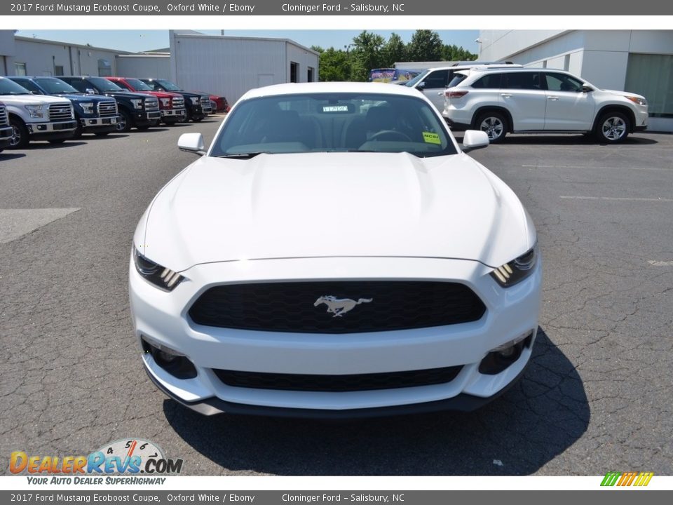 2017 Ford Mustang Ecoboost Coupe Oxford White / Ebony Photo #4