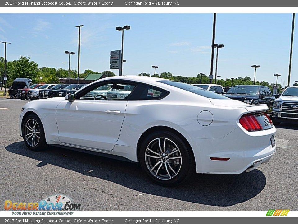 2017 Ford Mustang Ecoboost Coupe Oxford White / Ebony Photo #17