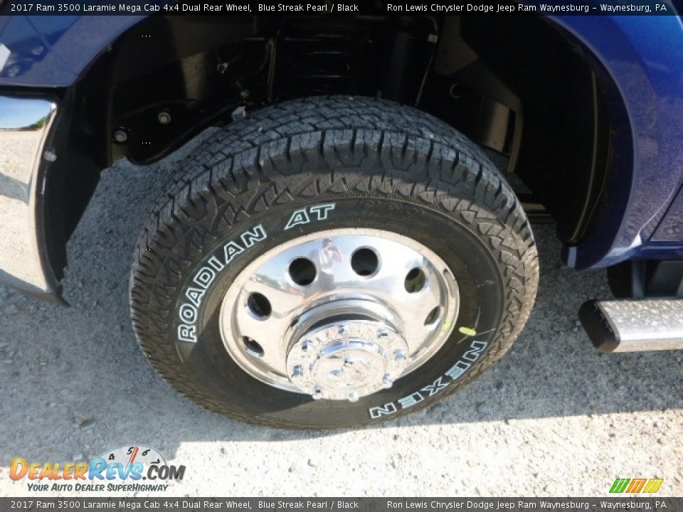 2017 Ram 3500 Laramie Mega Cab 4x4 Dual Rear Wheel Blue Streak Pearl / Black Photo #13