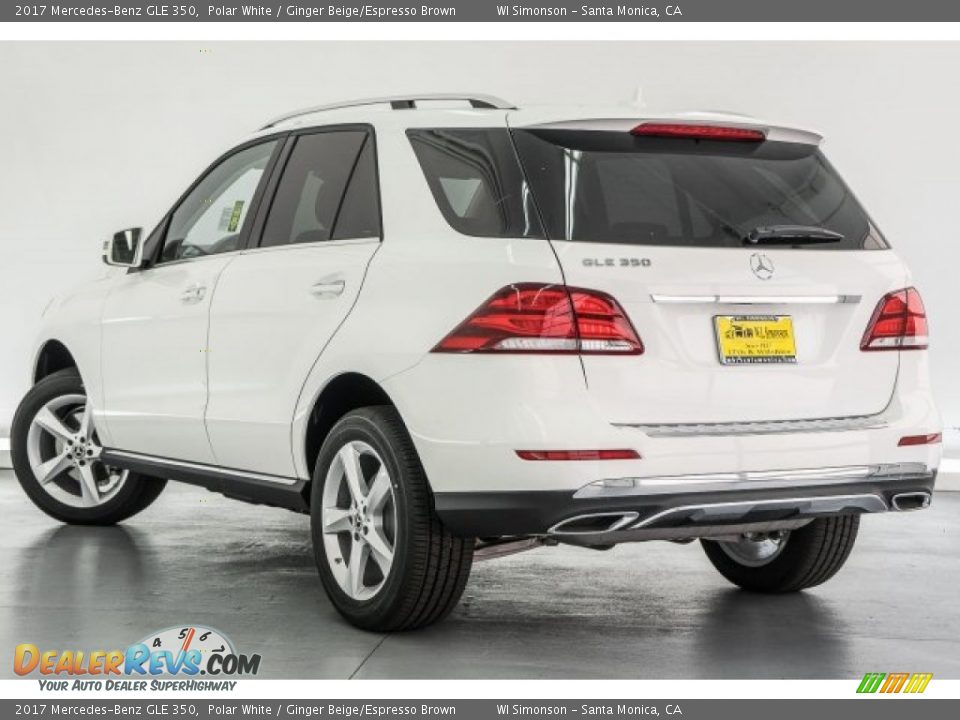 2017 Mercedes-Benz GLE 350 Polar White / Ginger Beige/Espresso Brown Photo #3