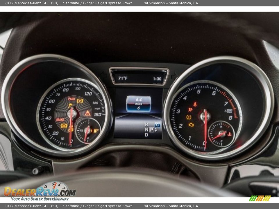 2017 Mercedes-Benz GLE 350 Polar White / Ginger Beige/Espresso Brown Photo #6