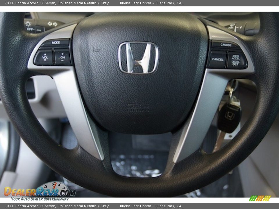 2011 Honda Accord LX Sedan Polished Metal Metallic / Gray Photo #12