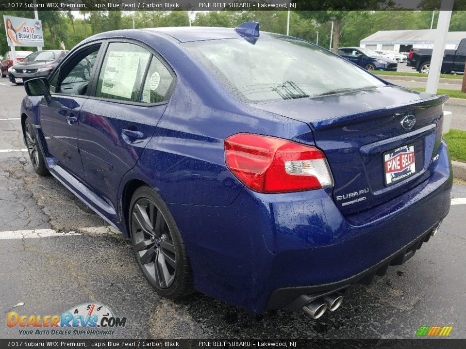 2017 Subaru WRX Premium Lapis Blue Pearl / Carbon Black Photo #4