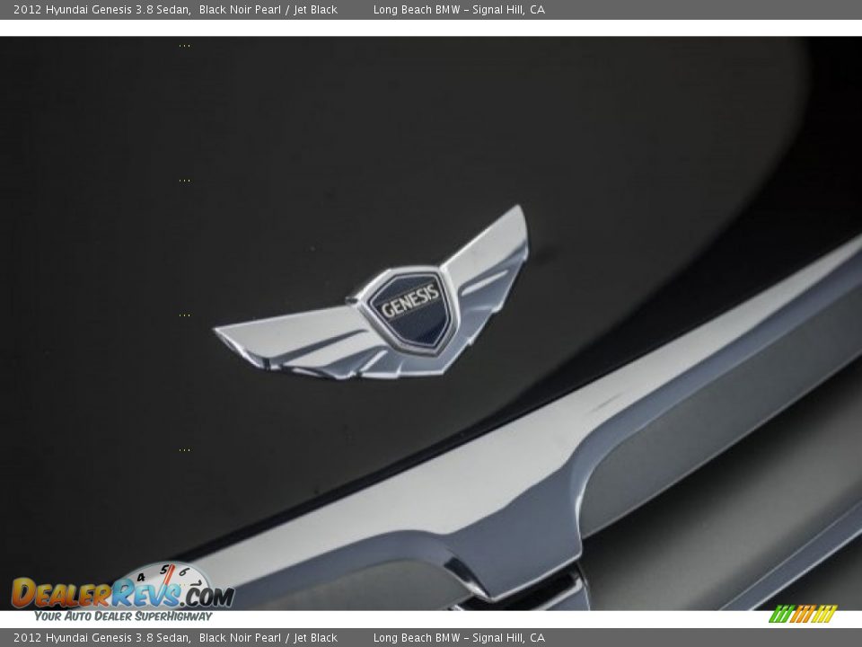 2012 Hyundai Genesis 3.8 Sedan Black Noir Pearl / Jet Black Photo #26