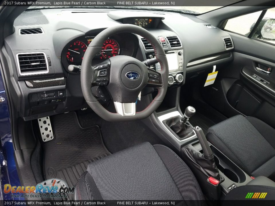 Carbon Black Interior - 2017 Subaru WRX Premium Photo #9