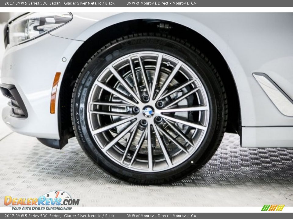 2017 BMW 5 Series 530i Sedan Glacier Silver Metallic / Black Photo #9