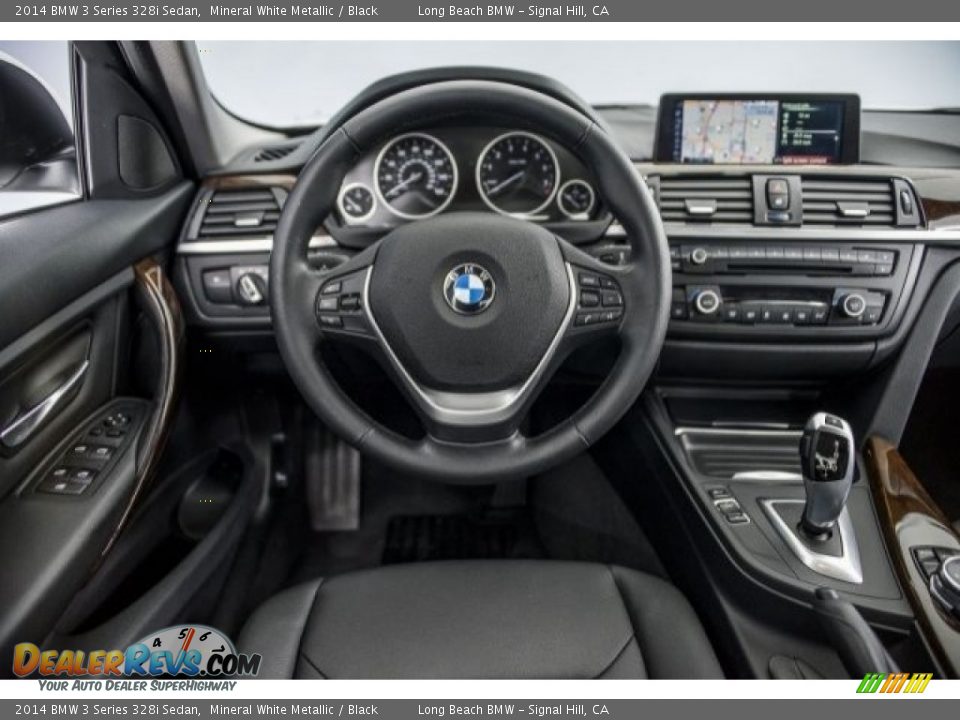 2014 BMW 3 Series 328i Sedan Mineral White Metallic / Black Photo #4
