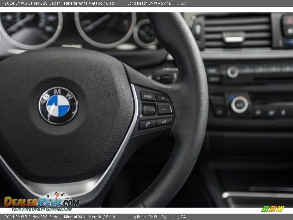 2014 BMW 3 Series 328i Sedan Mineral White Metallic / Black Photo #14