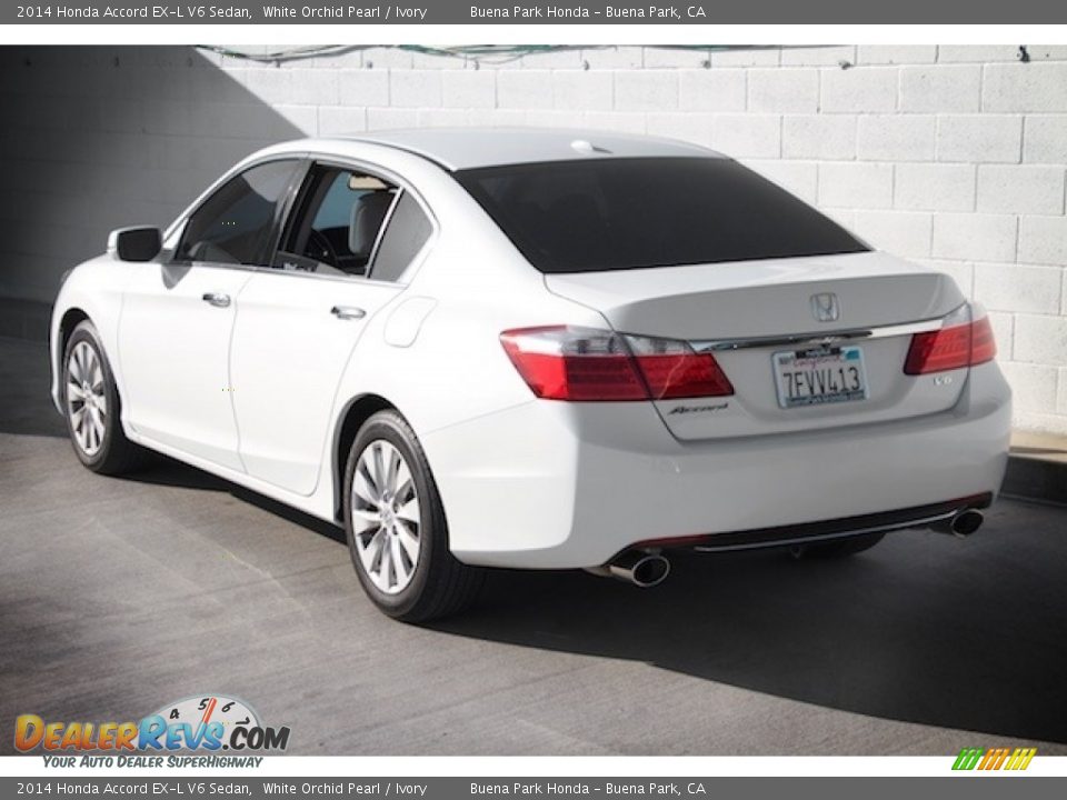 2014 Honda Accord EX-L V6 Sedan White Orchid Pearl / Ivory Photo #2