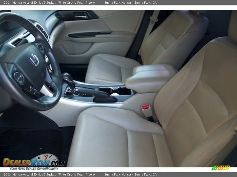 2014 Honda Accord EX-L V6 Sedan White Orchid Pearl / Ivory Photo #3