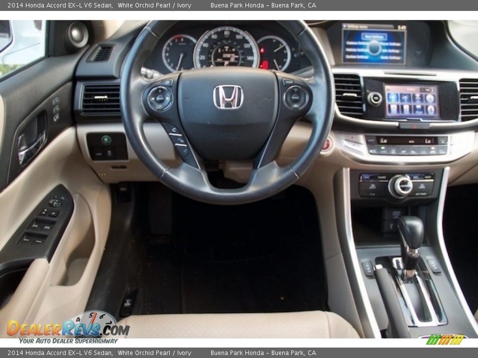 2014 Honda Accord EX-L V6 Sedan White Orchid Pearl / Ivory Photo #5