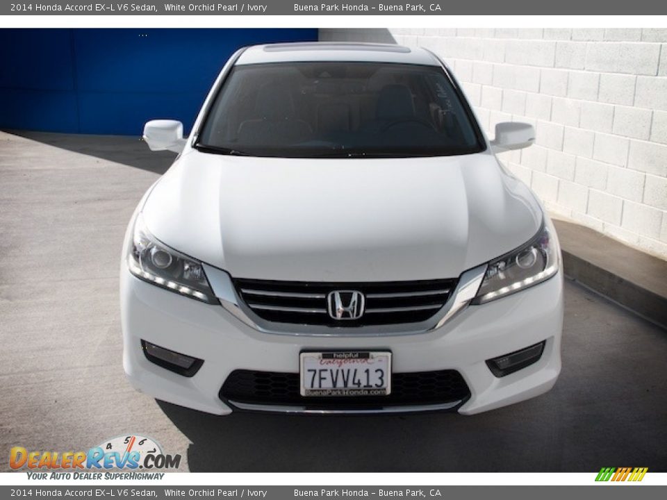 2014 Honda Accord EX-L V6 Sedan White Orchid Pearl / Ivory Photo #7