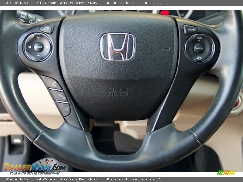 2014 Honda Accord EX-L V6 Sedan White Orchid Pearl / Ivory Photo #11