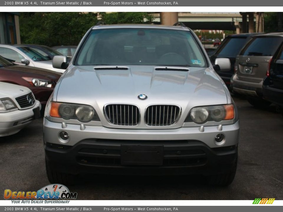 2003 BMW X5 4.4i Titanium Silver Metallic / Black Photo #2