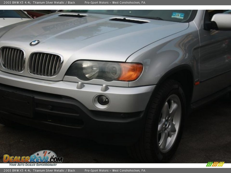 2003 BMW X5 4.4i Titanium Silver Metallic / Black Photo #8
