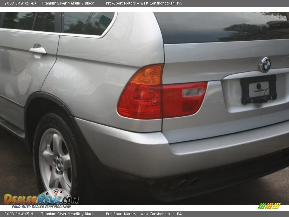 2003 BMW X5 4.4i Titanium Silver Metallic / Black Photo #11