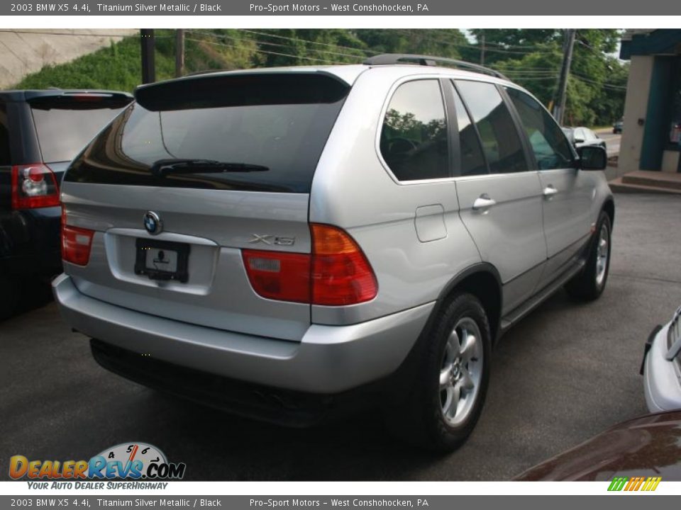 2003 BMW X5 4.4i Titanium Silver Metallic / Black Photo #12