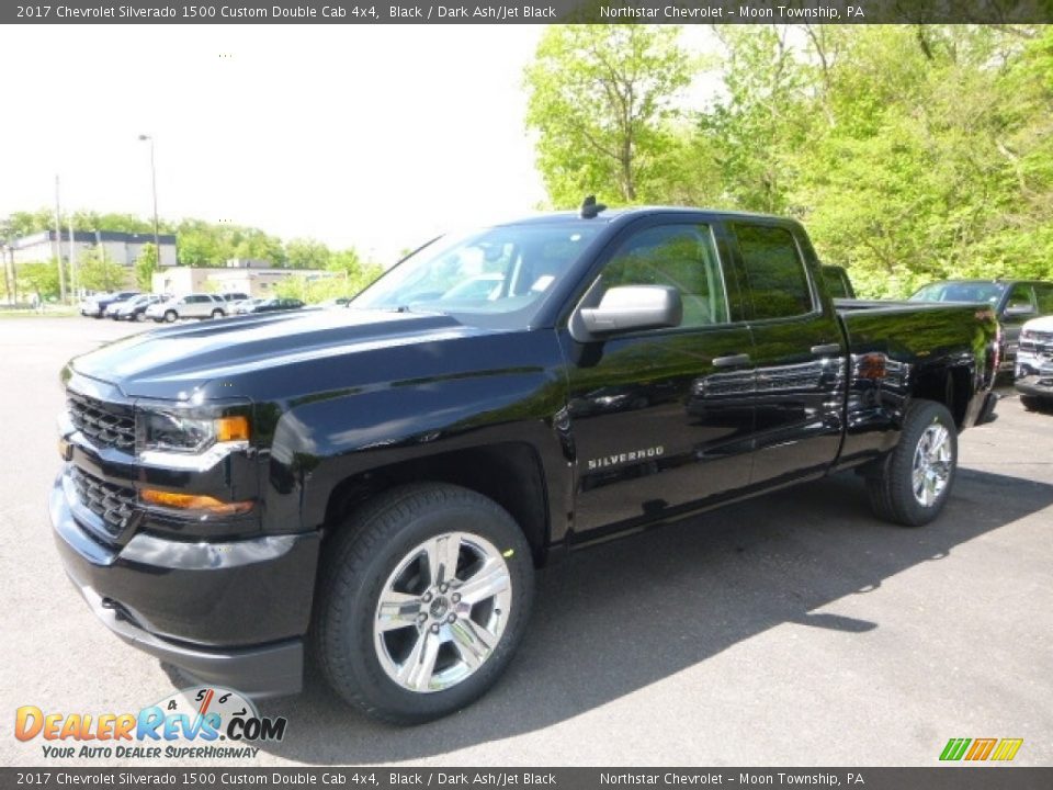 2017 Chevrolet Silverado 1500 Custom Double Cab 4x4 Black / Dark Ash/Jet Black Photo #1