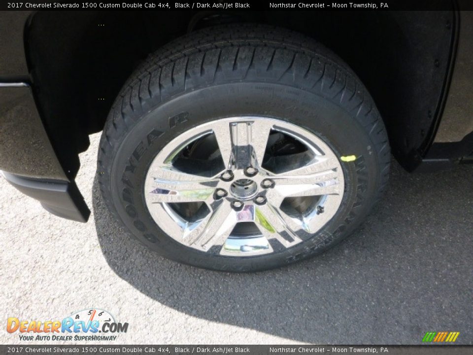 2017 Chevrolet Silverado 1500 Custom Double Cab 4x4 Black / Dark Ash/Jet Black Photo #2