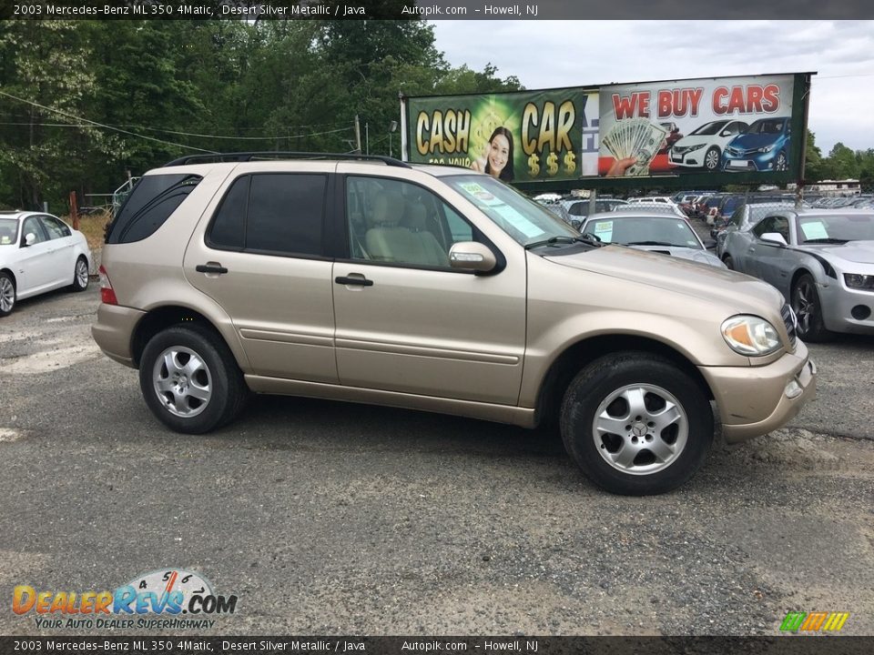 2003 Mercedes-Benz ML 350 4Matic Desert Silver Metallic / Java Photo #2