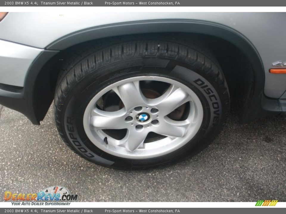 2003 BMW X5 4.4i Titanium Silver Metallic / Black Photo #17