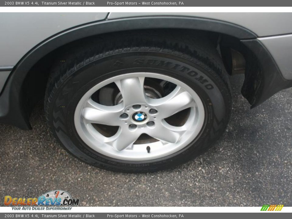 2003 BMW X5 4.4i Titanium Silver Metallic / Black Photo #18