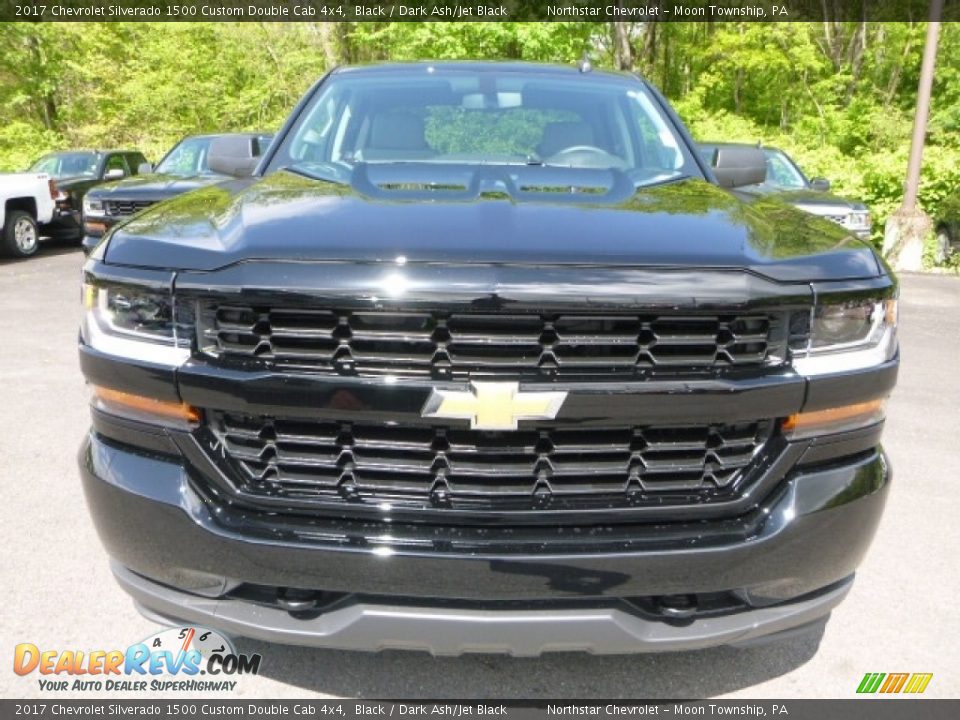 2017 Chevrolet Silverado 1500 Custom Double Cab 4x4 Black / Dark Ash/Jet Black Photo #9