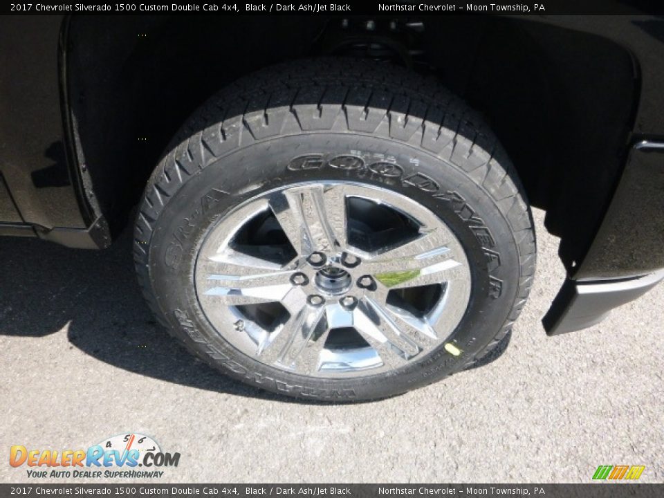 2017 Chevrolet Silverado 1500 Custom Double Cab 4x4 Black / Dark Ash/Jet Black Photo #10