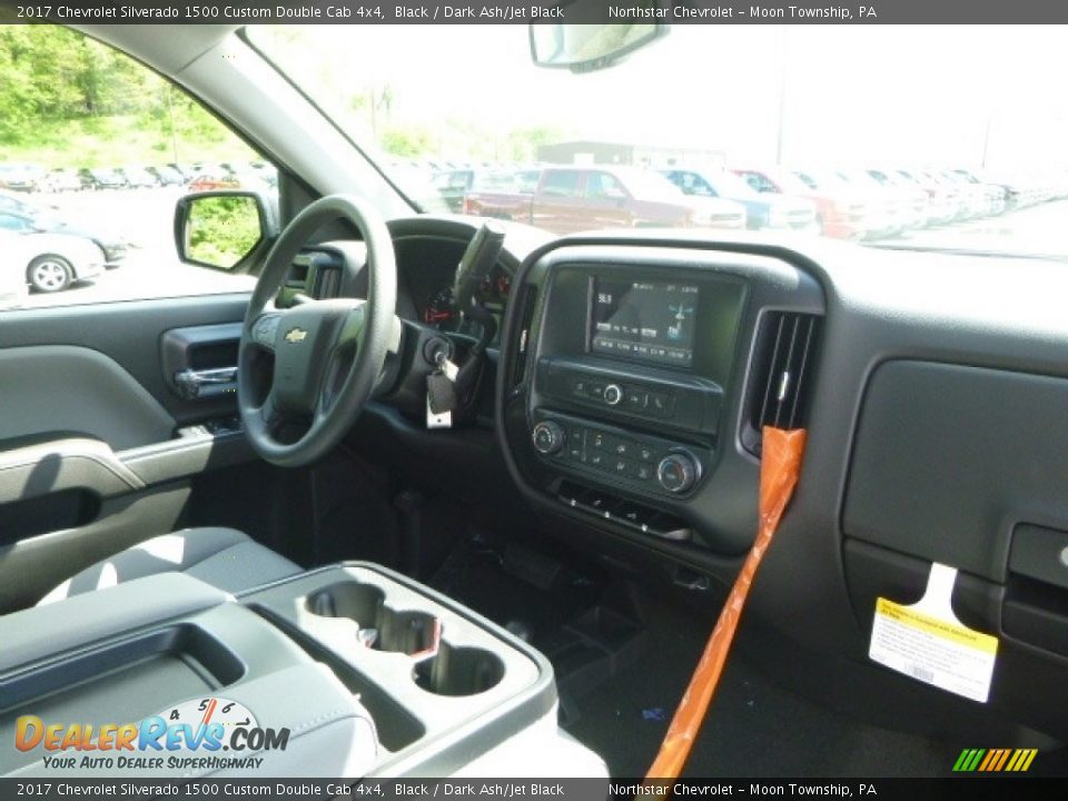 2017 Chevrolet Silverado 1500 Custom Double Cab 4x4 Black / Dark Ash/Jet Black Photo #13