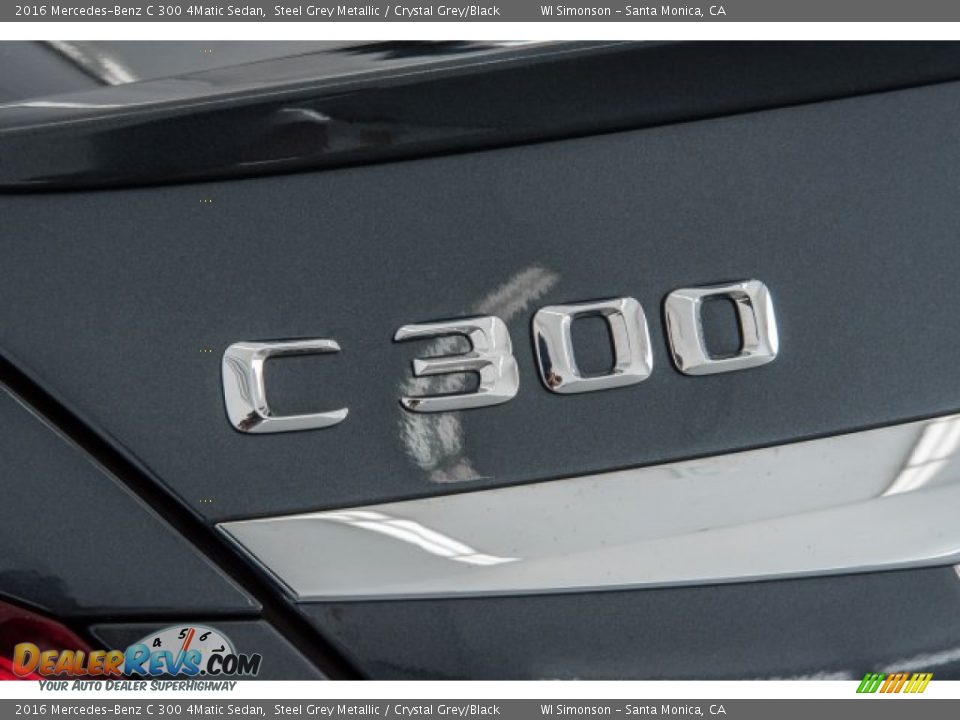 2016 Mercedes-Benz C 300 4Matic Sedan Steel Grey Metallic / Crystal Grey/Black Photo #7