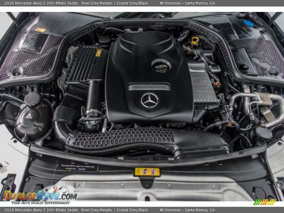 2016 Mercedes-Benz C 300 4Matic Sedan Steel Grey Metallic / Crystal Grey/Black Photo #9