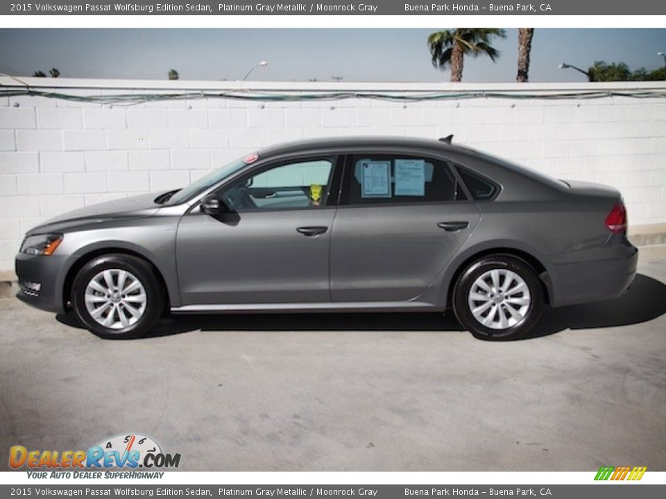 2015 Volkswagen Passat Wolfsburg Edition Sedan Platinum Gray Metallic / Moonrock Gray Photo #8