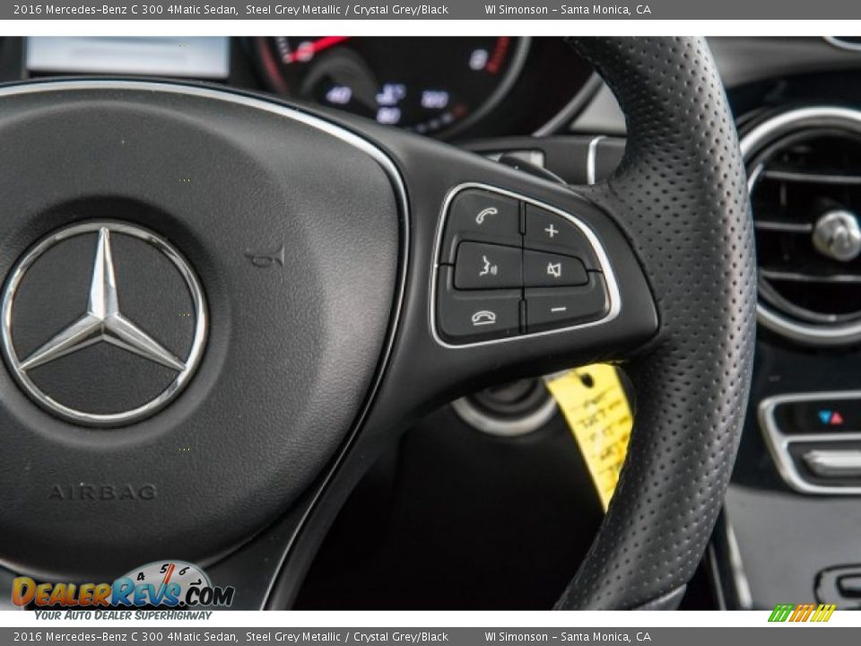 2016 Mercedes-Benz C 300 4Matic Sedan Steel Grey Metallic / Crystal Grey/Black Photo #17