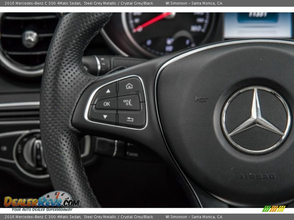 2016 Mercedes-Benz C 300 4Matic Sedan Steel Grey Metallic / Crystal Grey/Black Photo #18