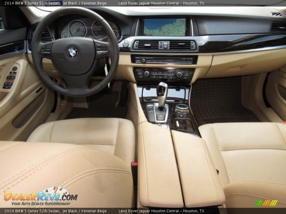 2014 BMW 5 Series 528i Sedan Jet Black / Venetian Beige Photo #4